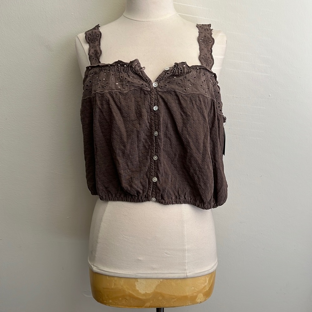 NWT Lucky Brand convertible crop top